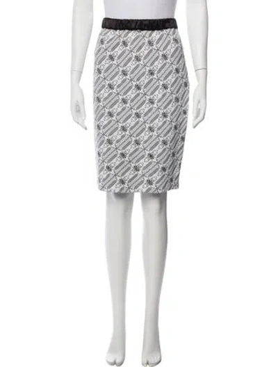 Pre-owned St John Printed Knee-length Skirt In Multi