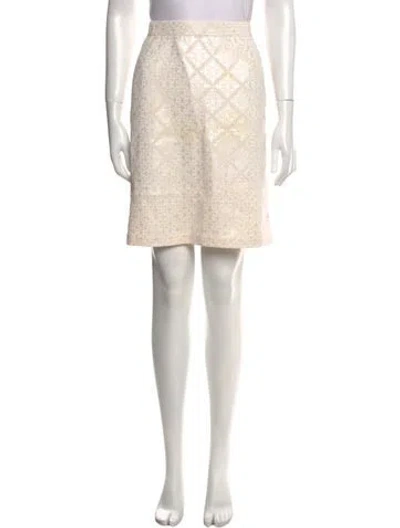 Pre-owned St John Printed Knee-length Skirt In Neutral