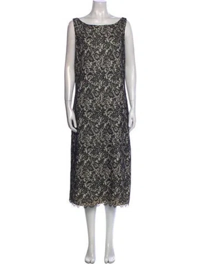 Pre-owned St John Printed Long Dress