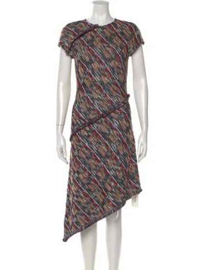 Pre-owned St John Printed Long Dress