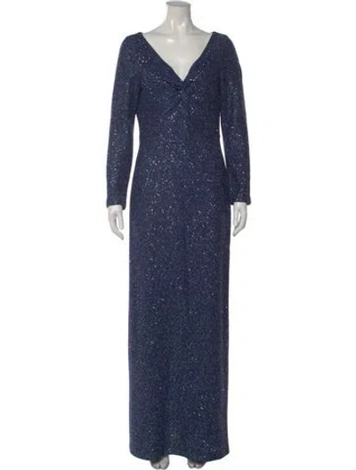 Pre-owned St John Printed Long Dress