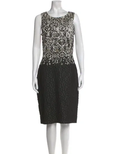 Pre-owned St John Printed Midi Length Dress