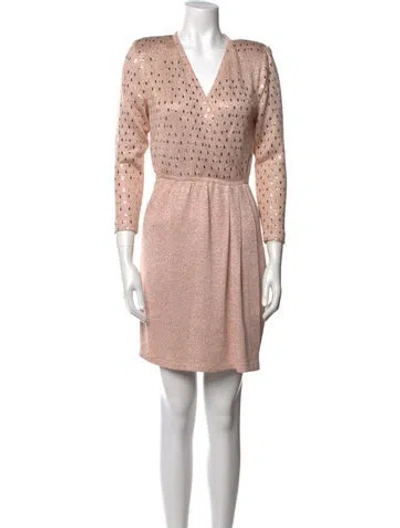 Pre-owned St John Printed Mini Dress