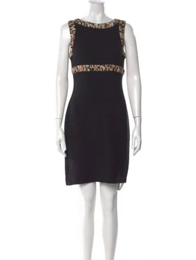 Pre-owned St John Printed Mini Dress In Multi
