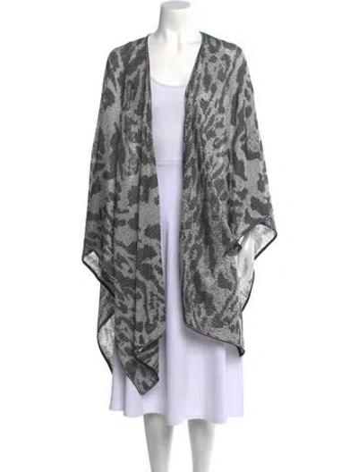 Pre-owned St John Printed Open Front Sweater W/ Tags In Multi