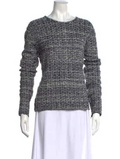 Pre-owned St John Printed Scoop Neck Sweater In Multi