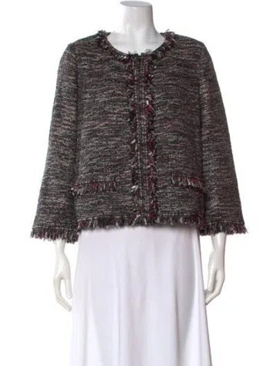 Pre-owned St John Printed Scoop Neck Sweater W/ Tags In Multi