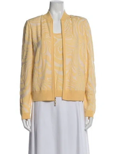 Pre-owned St John Printed Set In Yellow