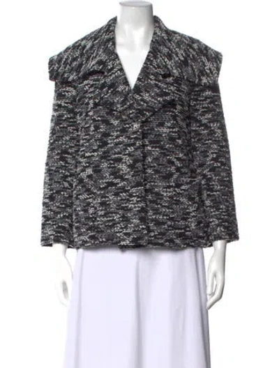 Pre-owned St John Printed Sweater In Black