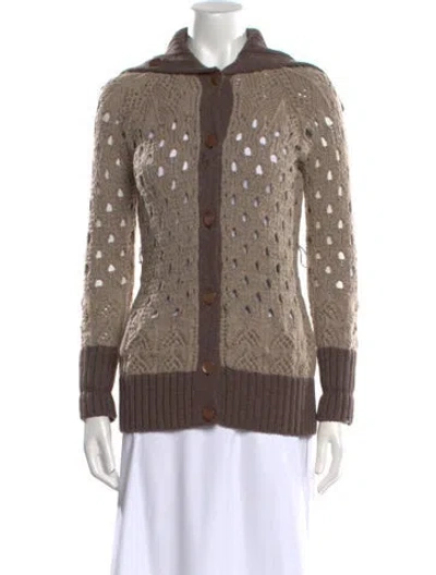 Pre-owned St John Printed Sweater In Neutral
