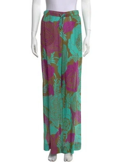 Pre-owned St John Printed Wide Leg Pants W/ Tags