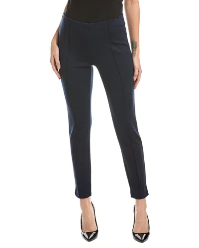 St John St. John Pull-on Wool-blend Pant In Nv00-navy