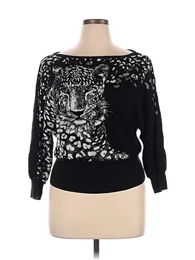 Pre-owned St John Pullover Sweater In Black
