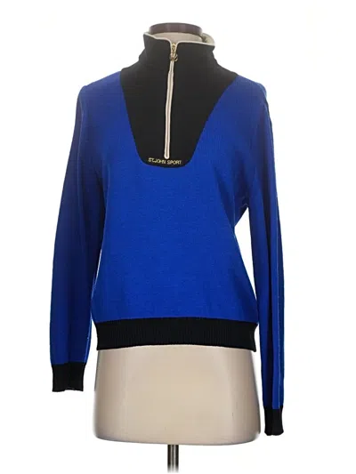 Pre-owned St John Pullover Sweater In Blue