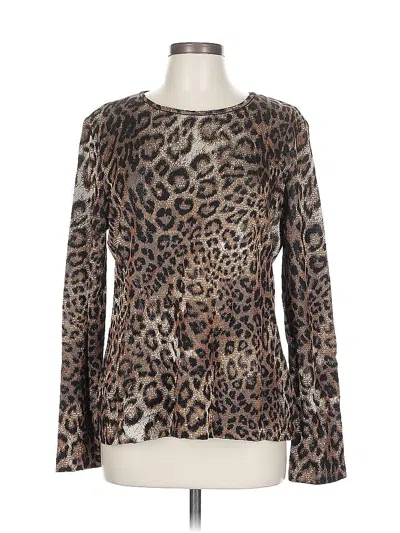 Pre-owned St John Pullover Sweater In Brown