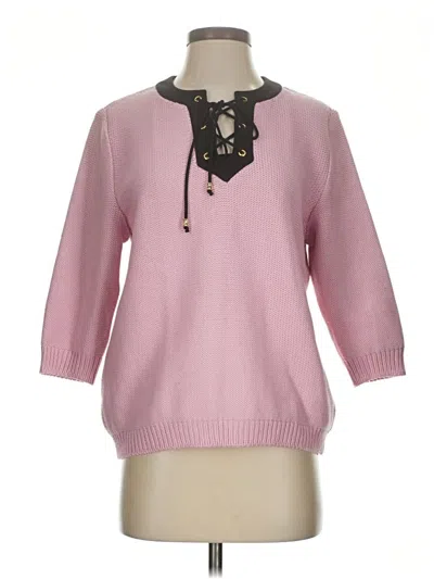 Pre-owned St John Pullover Sweater In Pink