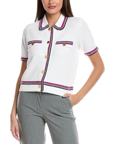 St John St. John Punto Riso Collared Jacket In White