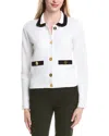 St John St. John Punto Riso Knit Jacket In White