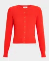 St John St. John Collection Crewneck Cardigan In Gean