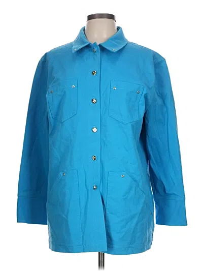 Pre-owned St John Raincoat In Blue
