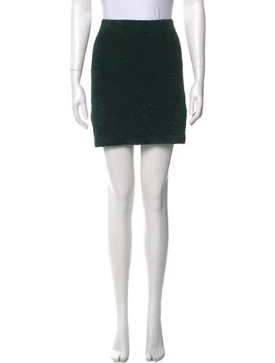Pre-owned St John Raw-edge Trim Mini Skirt In Black