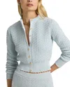 St John Re Edition Slub Texture Cardigan In Mist