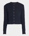 St John St. John Collection Re-edition Textured Knit Cardigan In Midn