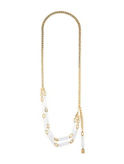 Pre-owned St John Resin Chain Necklace, 44.25" In Multi