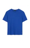 St John Rib Jersey Knit Tee In Blue