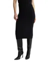 St John Rib Knit Midi Skirt In Black
