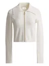 St John Jasmine Cardigan In Redondo Rib Knit In White