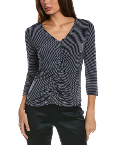 St John St. John Ruched Top In Navy