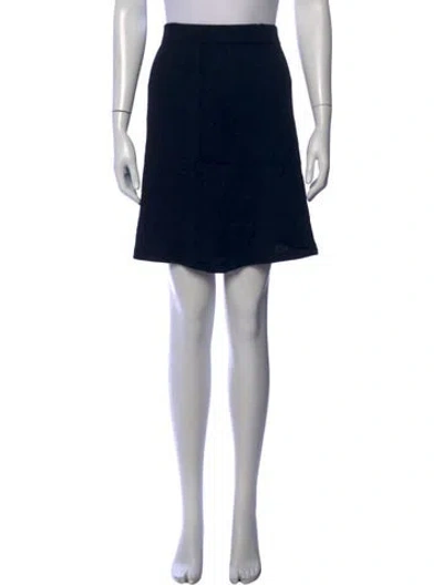 Pre-owned St John Ruffle Embellishment Mini Skirt In Black