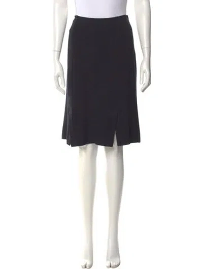 Pre-owned St John Ruffle Embellishment Skirt In Black