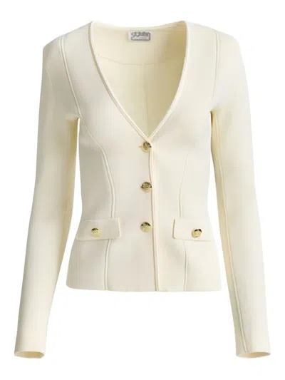 St John Santa Roma Cardigan In Neutral