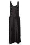 St John St. John Sarah Liquid Satin Dress In Black