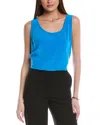 St John St. John Satin Back Cady Top In Blue
