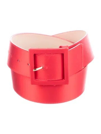 Pre-owned St John Satin Belt In Red