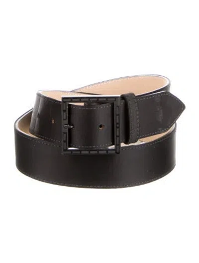 Pre-owned St John Satin Crystal Embellishments Belt In Black