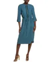St John St. John Satin Midi Dress In Blue