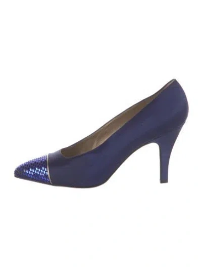 Pre-owned St John Satin Pumps In Blue