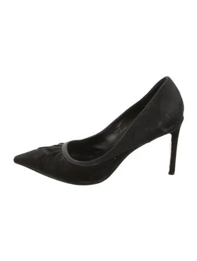 Pre-owned St John Satin Pumps In Green