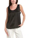 St John St. John Satin Top In Black