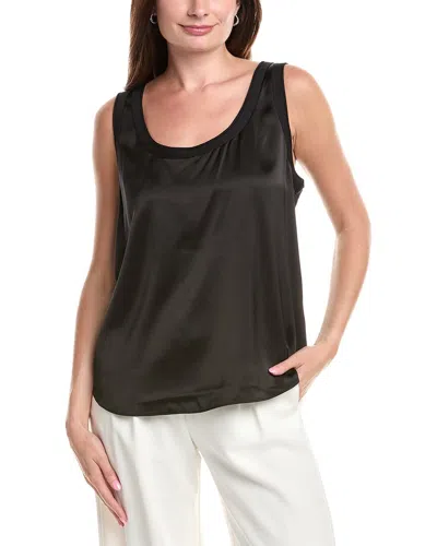 St John Satin Top In Black