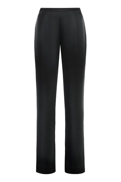 St John Satin Trousers In Black