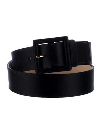 Pre-owned St John Satin Waist Belt In Black