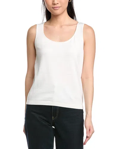 St John St. John Scoop Neck Cashmere-blend Tank In White