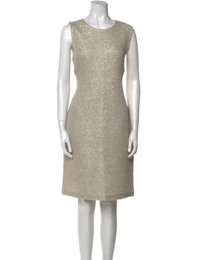 Pre-owned St John Scoop Neck Knee-length Dress