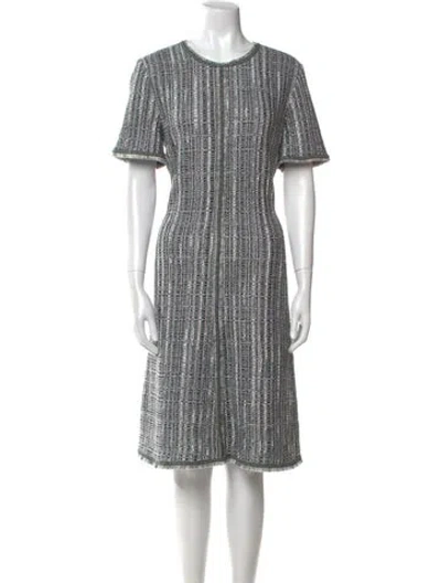 Pre-owned St John Scoop Neck Knee-length Dress W/ Tags In Black