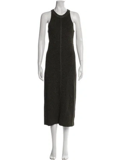 Pre-owned St John Scoop Neck Midi Length Dress W/ Tags In Green